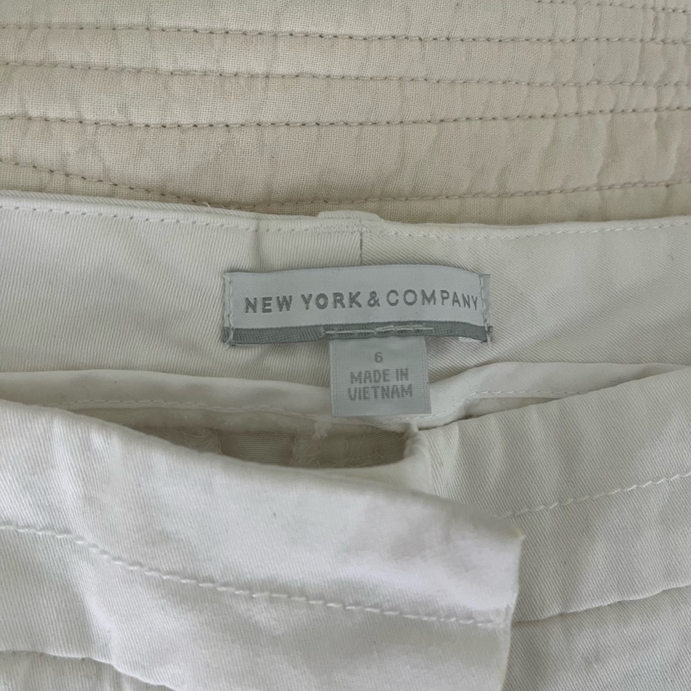 New York and Company white casual pants.